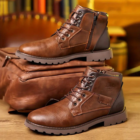 Élégance Aérienne: Boots Cuir Zippées